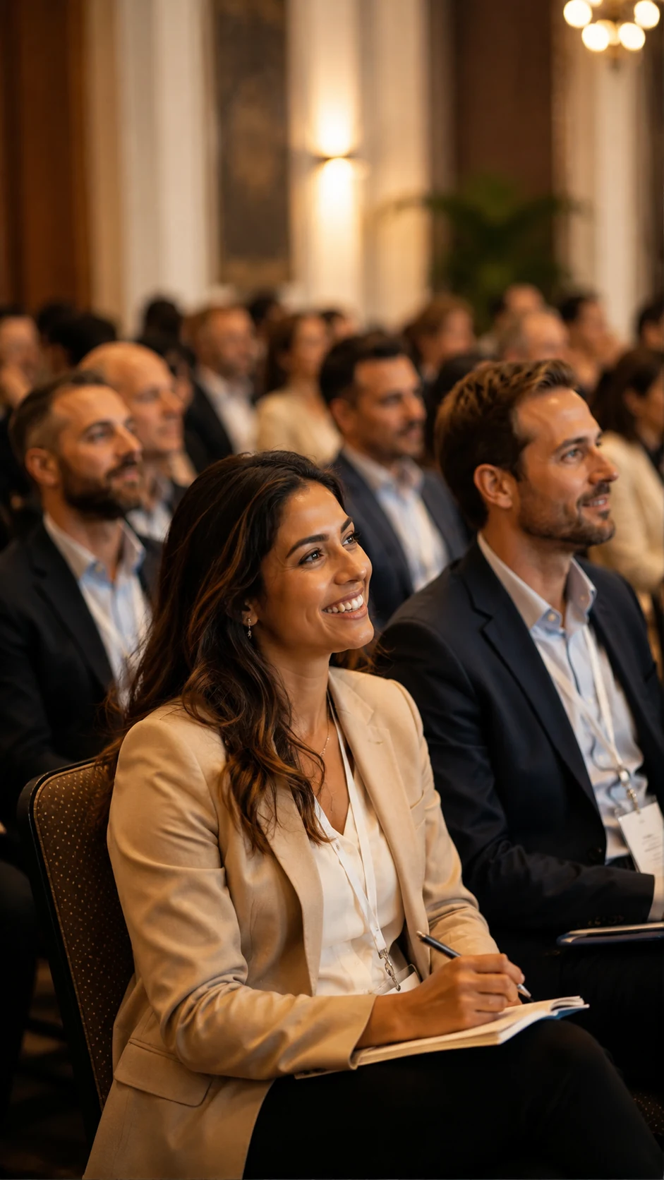 Conference attendees in a session